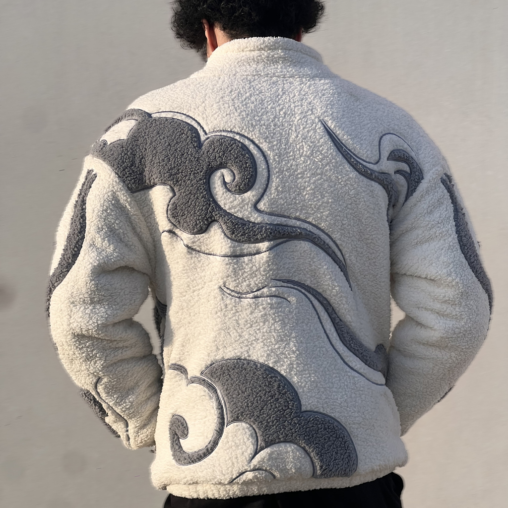 Luffy Gear 5 Sherpa Fleece Jacket | One Piece Anime Oversized Streetwear-Coordom