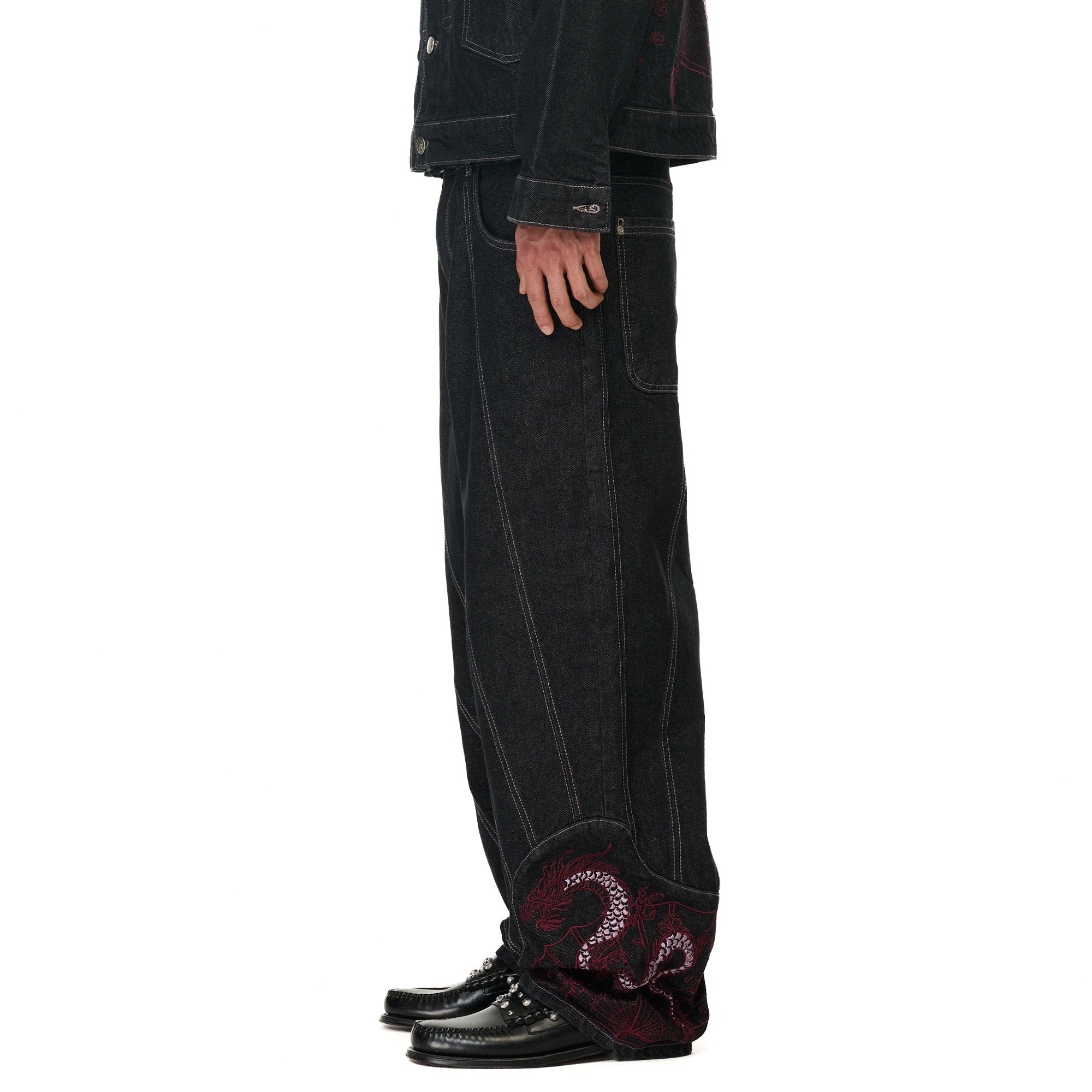 "yakuza" raw Denim black 03-Coordom