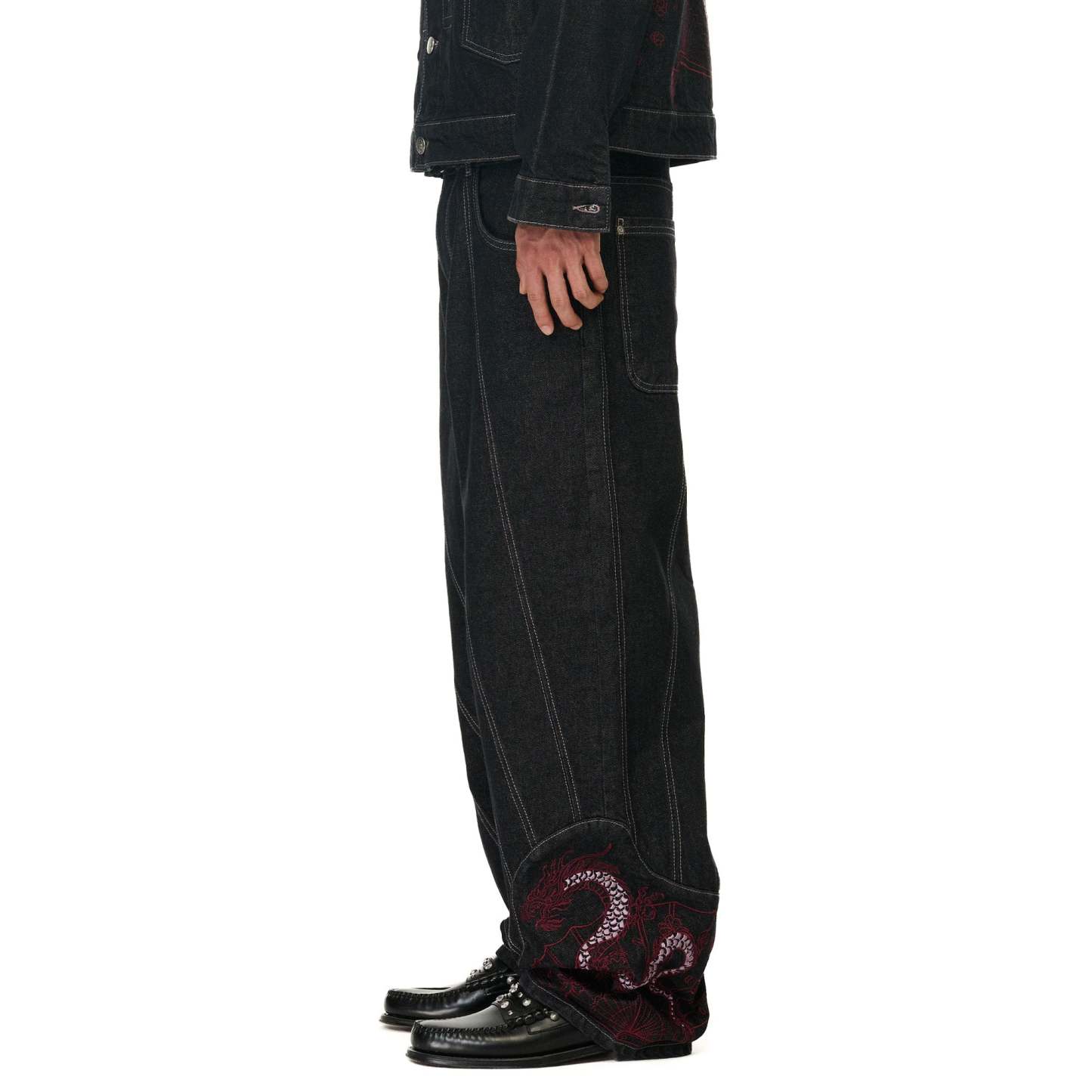 "yakuza" raw Denim black 03-Coordom