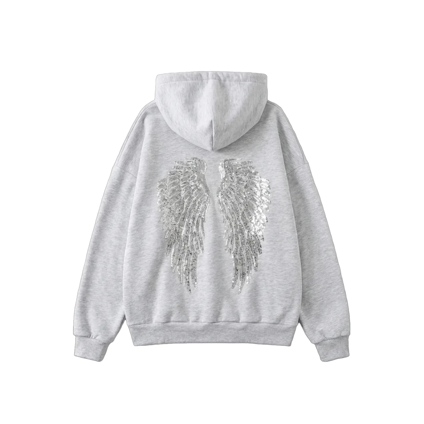 Angel Wings Sequin Hoodie-Coordom