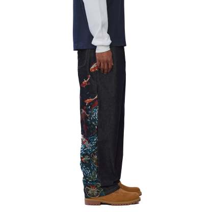 "koi pond" indigo raw Denim-Coordom
