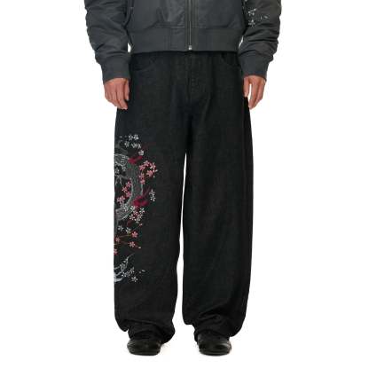 "yakuza" raw Denim black 02-Coordom
