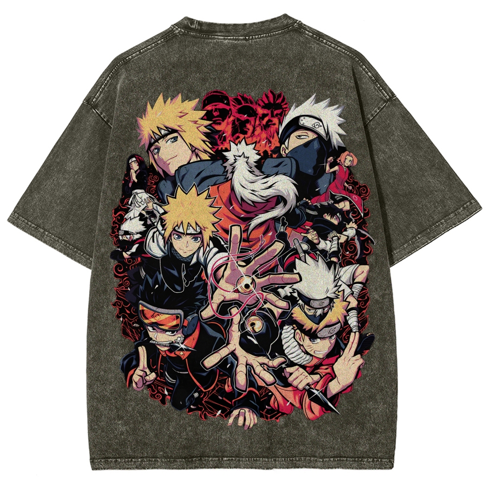 Naruto Unisex Fit Washed T-Shirt 2507030098-Coordom