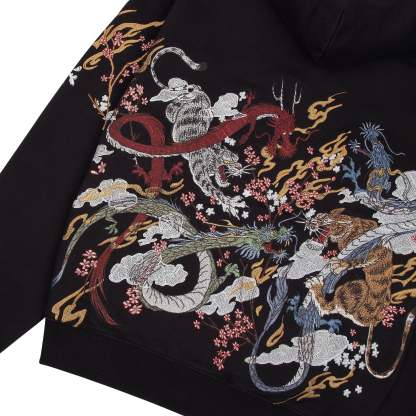 "yakuza v2" Zip Up dark grey-Coordom