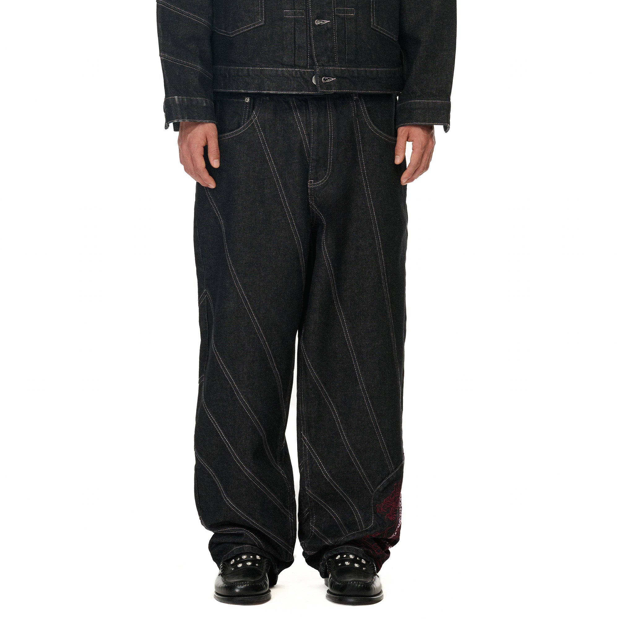 "yakuza" raw Denim black 03-Coordom