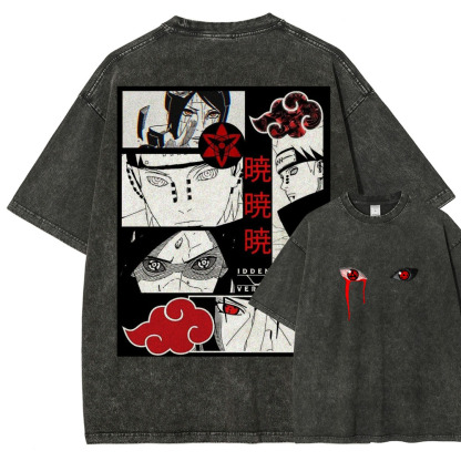 Naruto Unisex Fit Washed T-Shirt 2502003553-Coordom