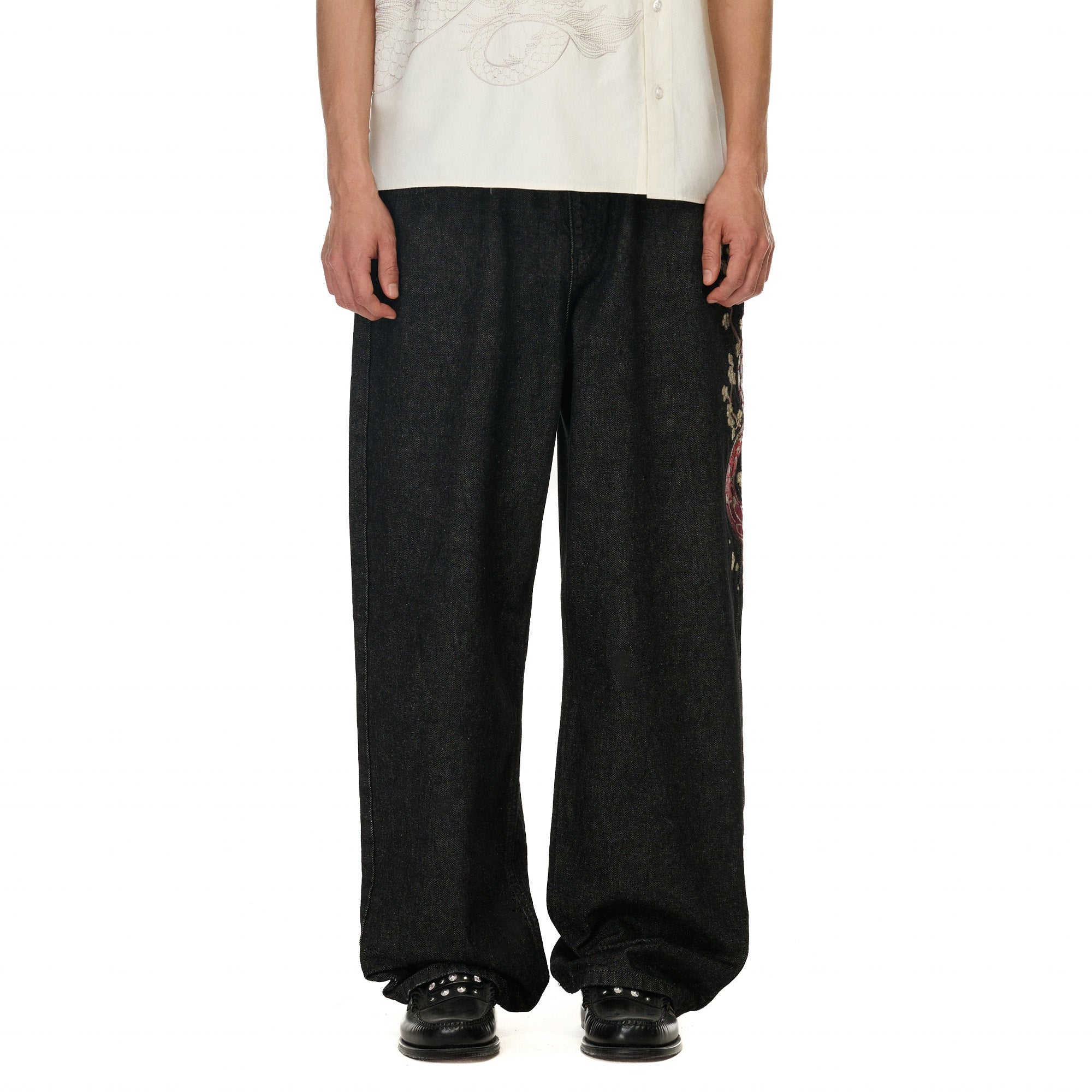 "yakuza" raw Denim black 01-Coordom