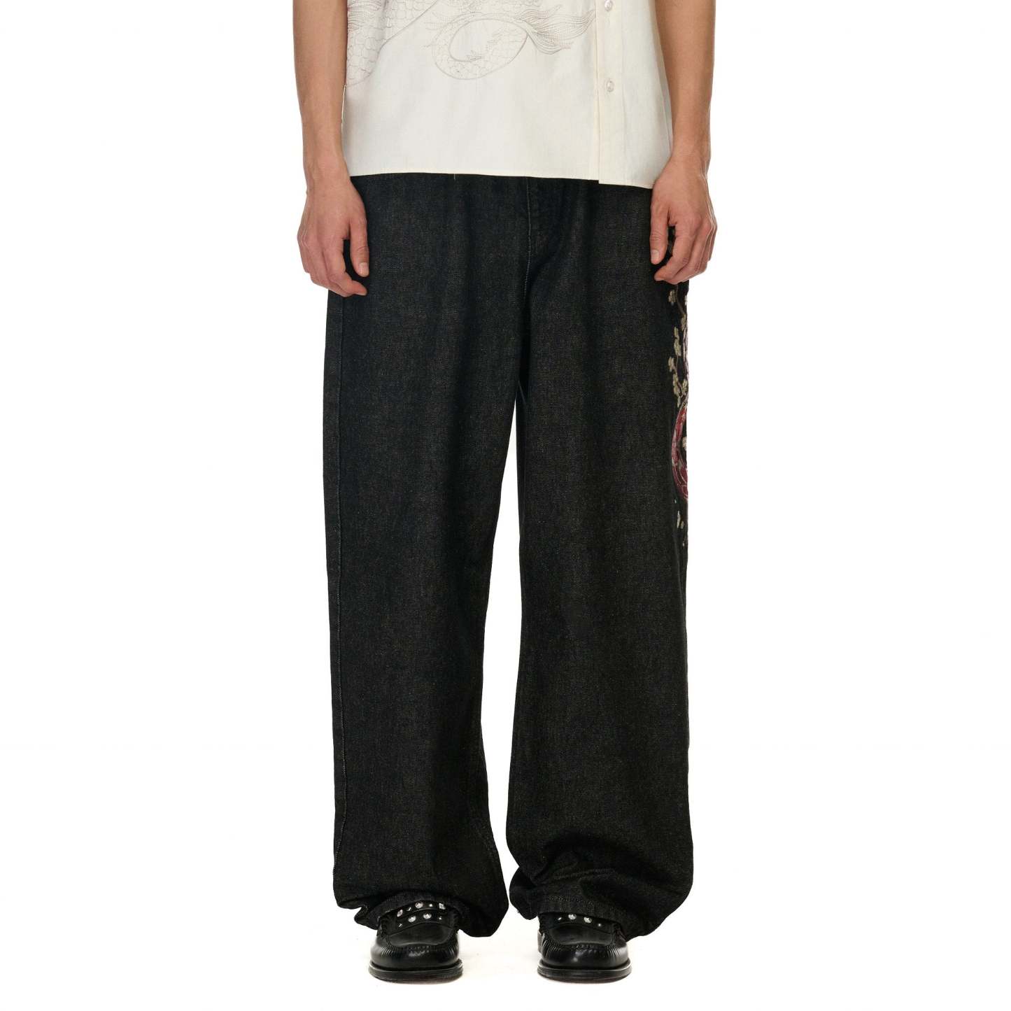 "yakuza" raw Denim black 01-Coordom
