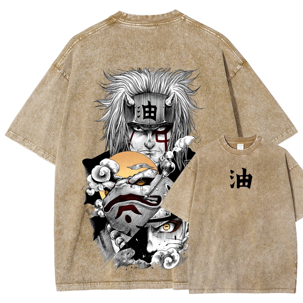 Naruto Unisex Fit Washed T-Shirt 2508017672-Coordom