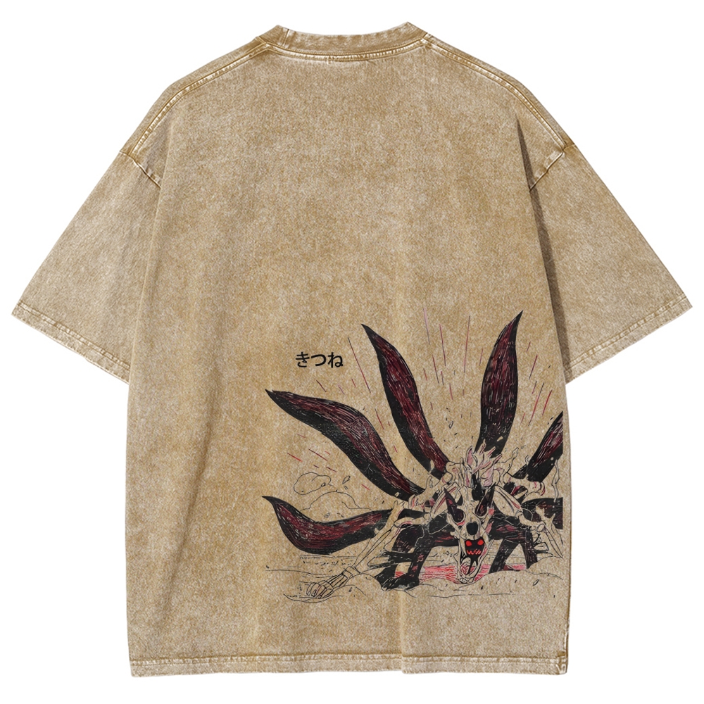 NARUTO Unisex Fit Washed T-Shirt-Coordom