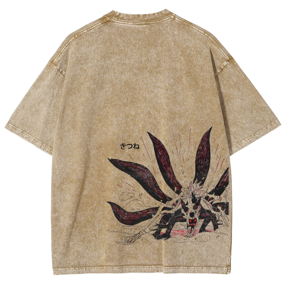 NARUTO Unisex Fit Washed T-Shirt-Coordom
