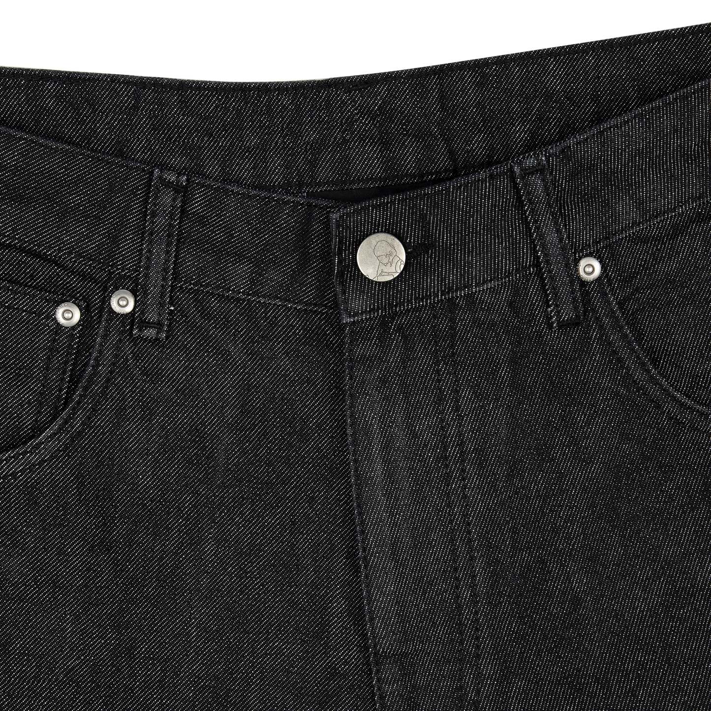 "koi fish v2" Jorts raw black-Coordom