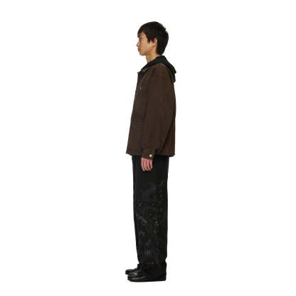 "yakuza" brown washed denim Jacket-Coordom