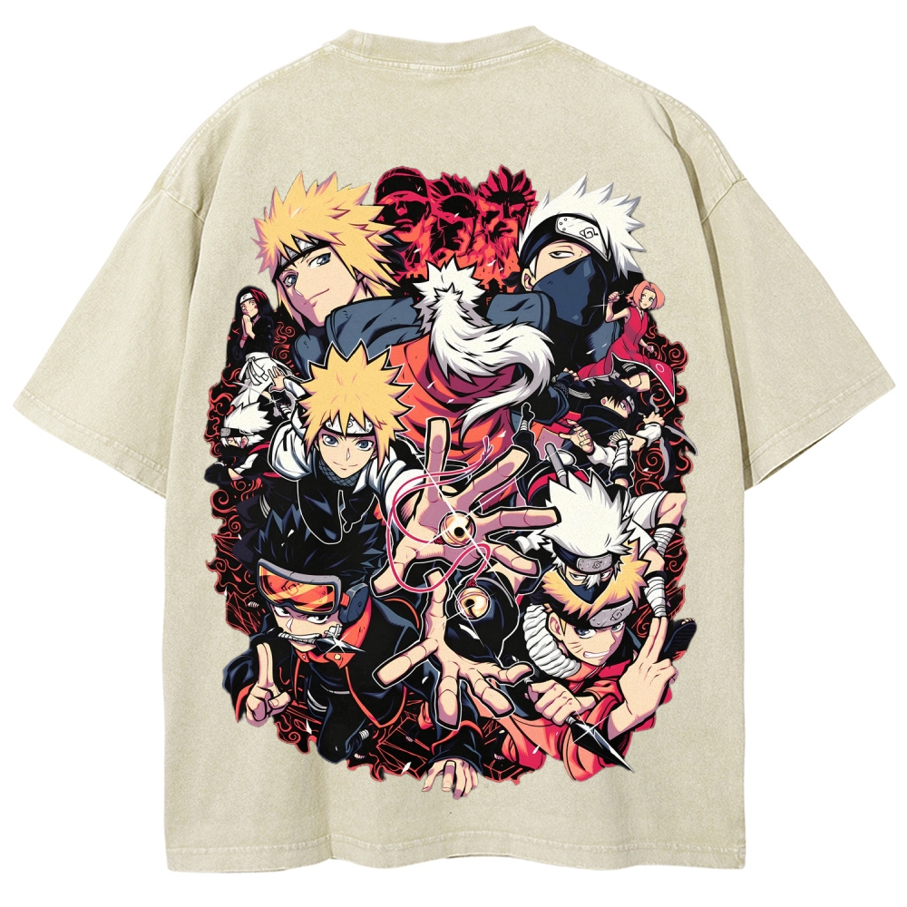 Naruto Unisex Fit Washed T-Shirt 2507030098-Coordom