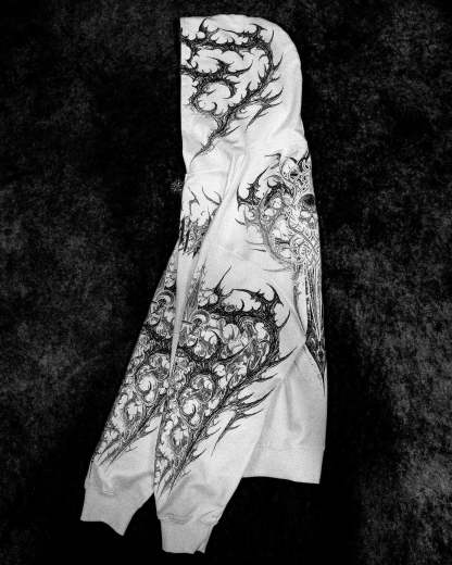 Heavenly Knight Oversized Zip-up Hoodie [DIVINE WHITE]-Coordom