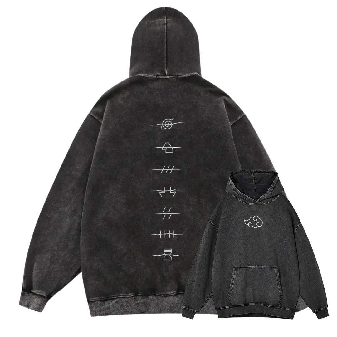 AKATSUKI I ACID WASH HOODIE-Coordom