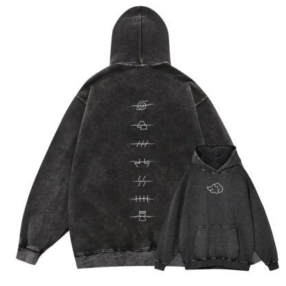AKATSUKI I ACID WASH HOODIE-Coordom