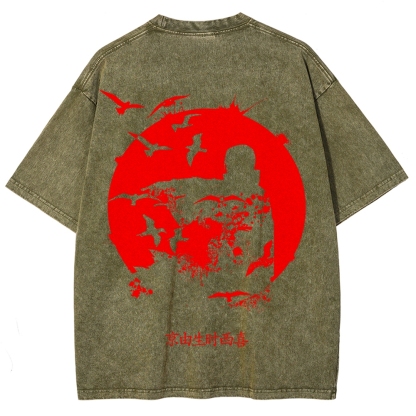 Naruto Unisex Fit Washed T-Shirt 2508023392-Coordom
