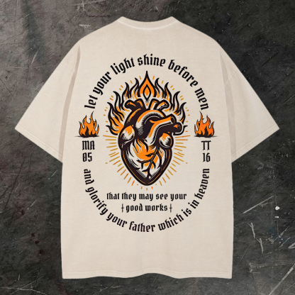 Let Your Light Shine Before Men Washed T-shirt-Coordom