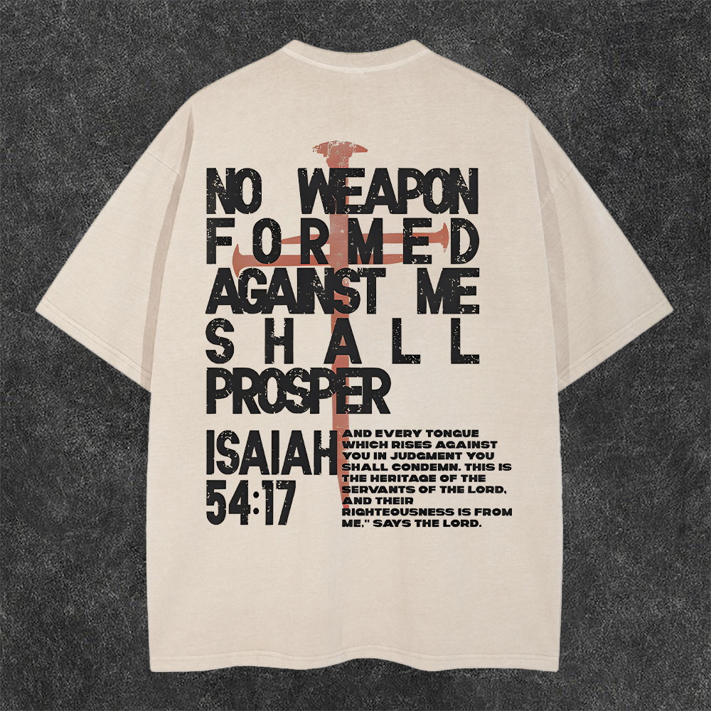No Weapon For Men Against Me Washed T-shirt-Coordom