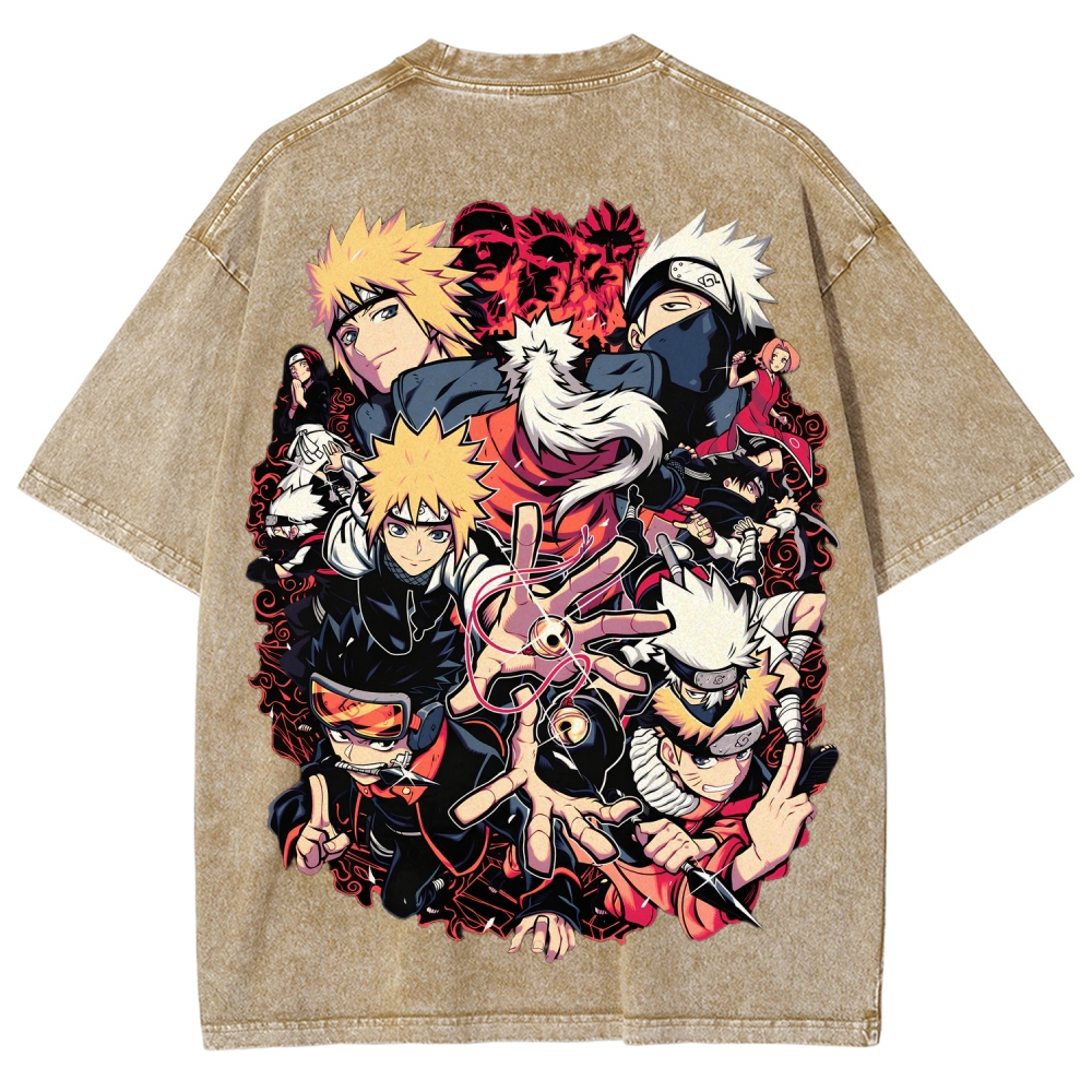 Naruto Unisex Fit Washed T-Shirt 2507030098-Coordom