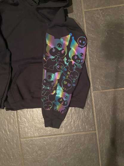 Kuro Mi Rainbow Reflective Hoodie - loose fit unisex nighttime essential riding pullover-Coordom