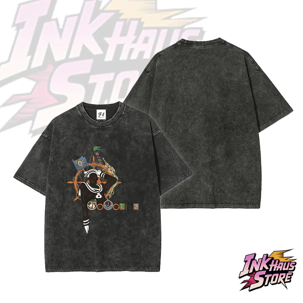 Josuke Higashikata  Jojolion JoJo's Bizarre Adventure Part 8: The Gospel of JoJo Short Sleeve Cotton Unisex Retro Wash Tee-Coordom