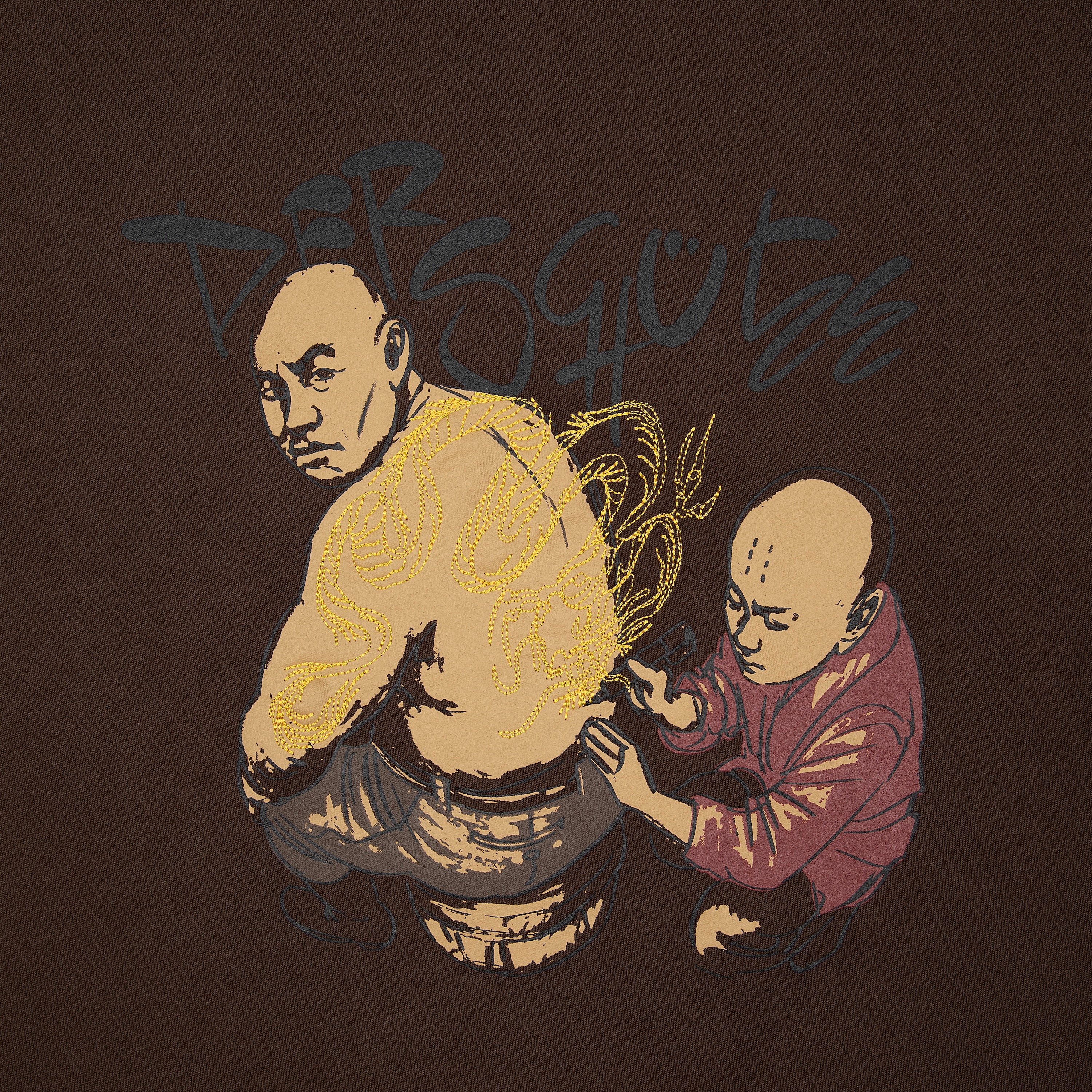 "yakuza" T Shirt dark brown-Coordom