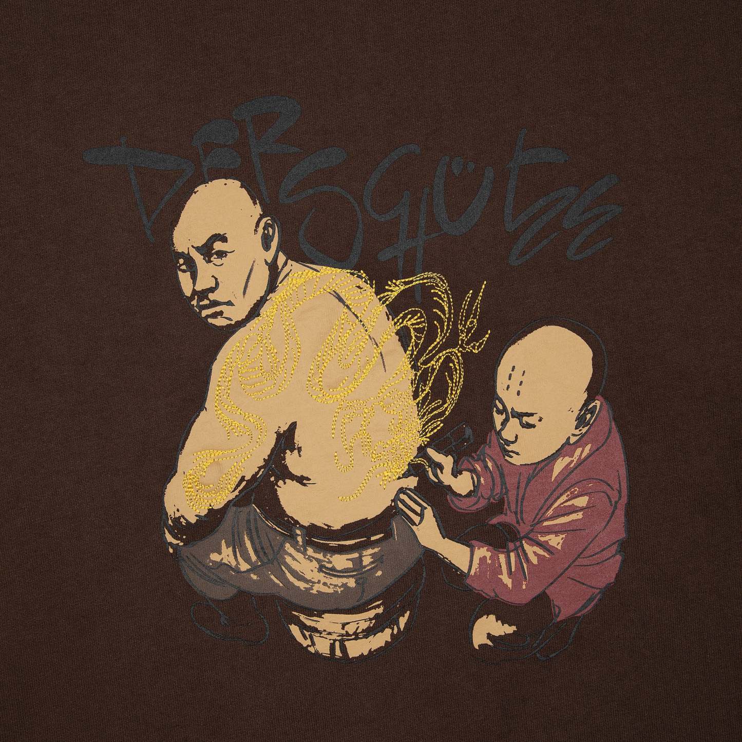 "yakuza" T Shirt dark brown-Coordom