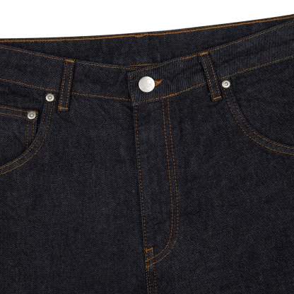 Blossom V3 Indigo Raw Denim Jeans (02) | Vintage Streetwear Baggy Pants-Coordom