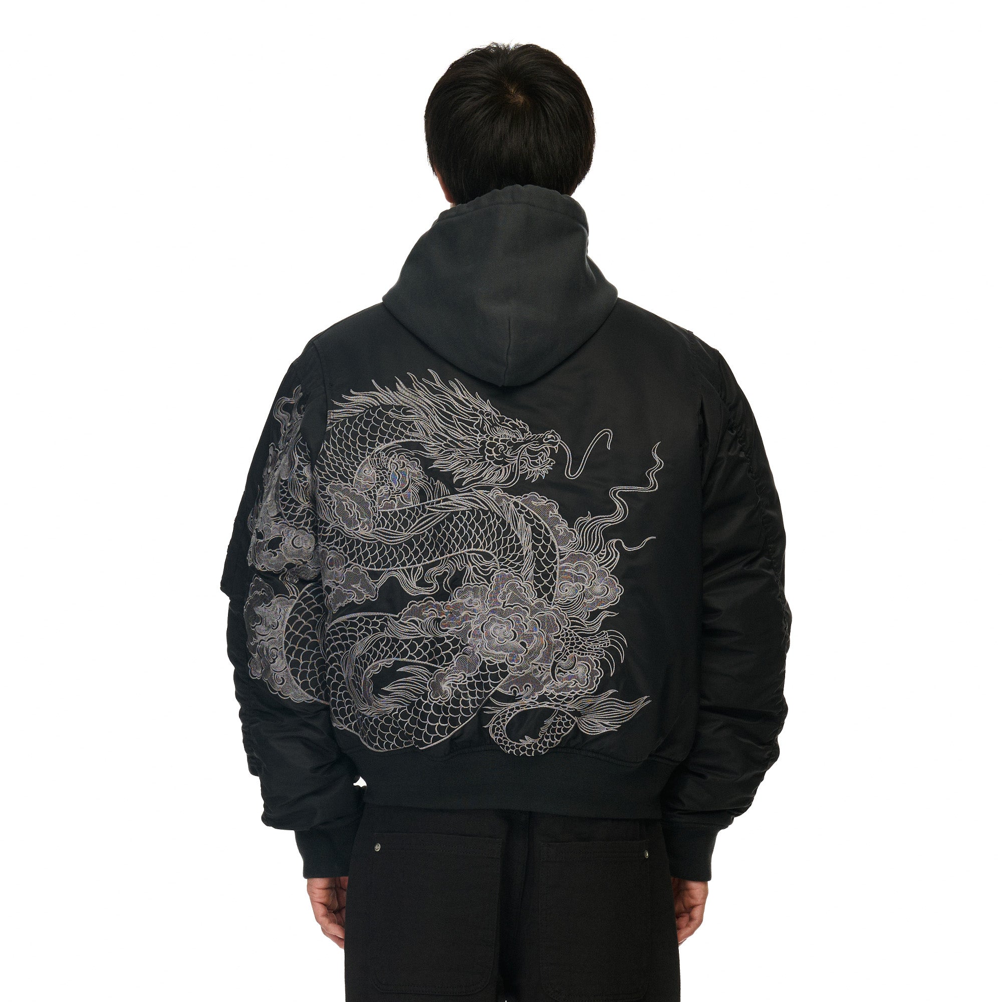 "yakuza" bomber Jacket black-Coordom