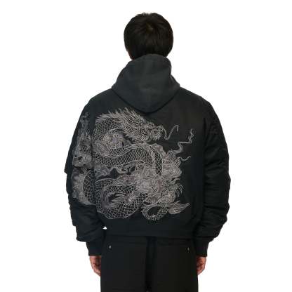 "yakuza" bomber Jacket black-Coordom