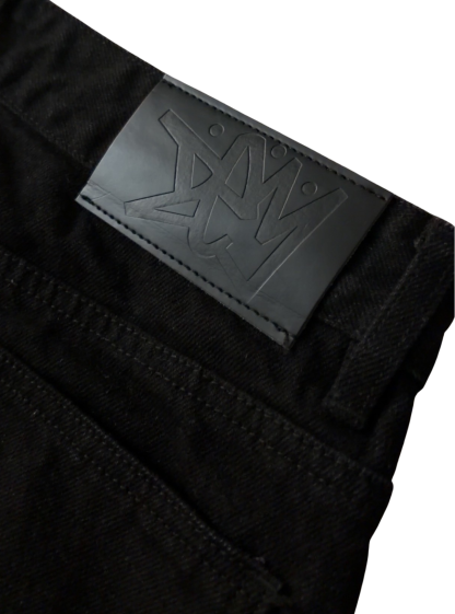 CALIGRAPHY BAGGY JEANS - BLACK-Coordom