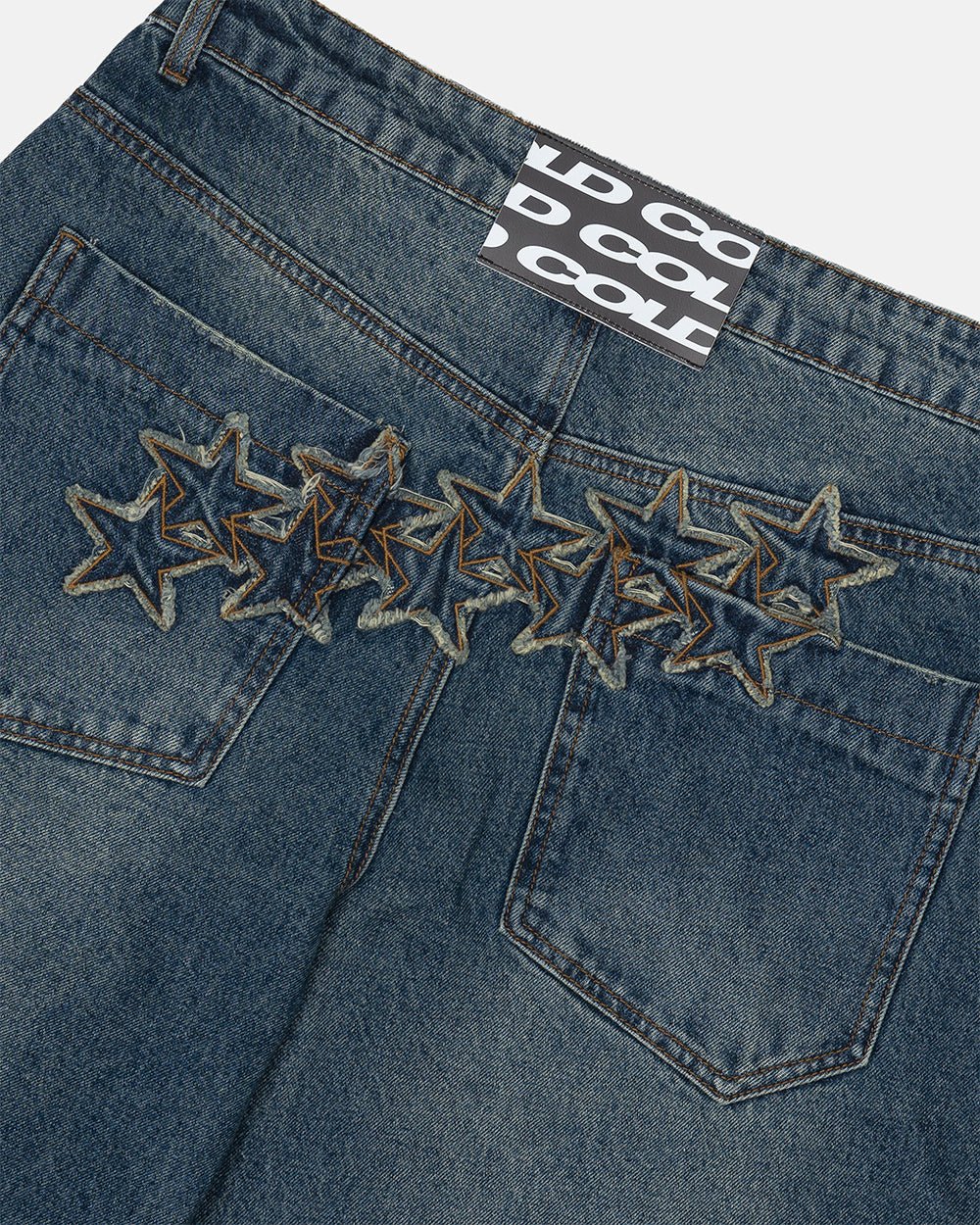 DISTRESS STARS V2 PANTS BLUE DENIM-Coordom