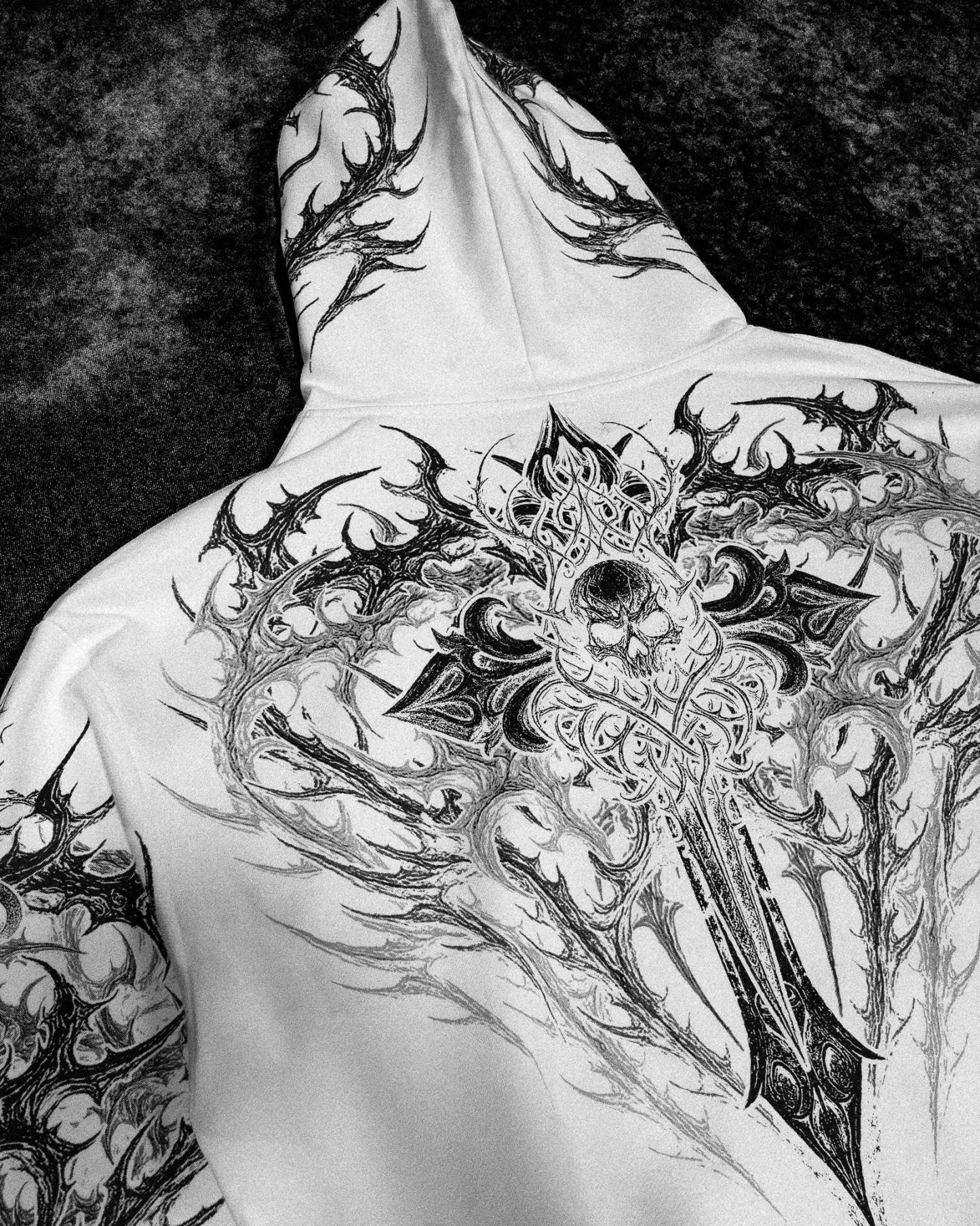 Heavenly Knight Oversized Zip-up Hoodie [DIVINE WHITE]-Coordom