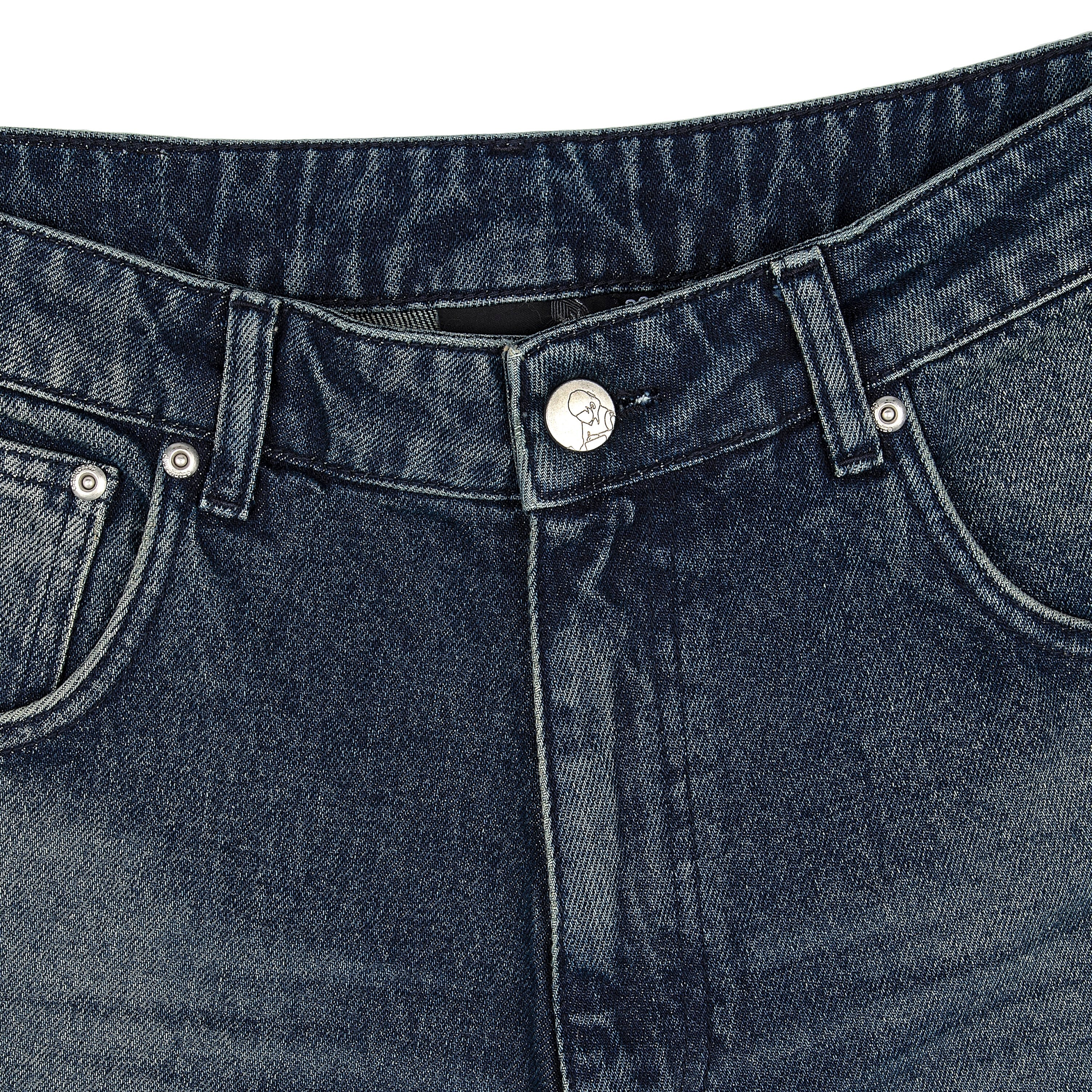 "koi fish v2" Jorts washed indigo-Coordom