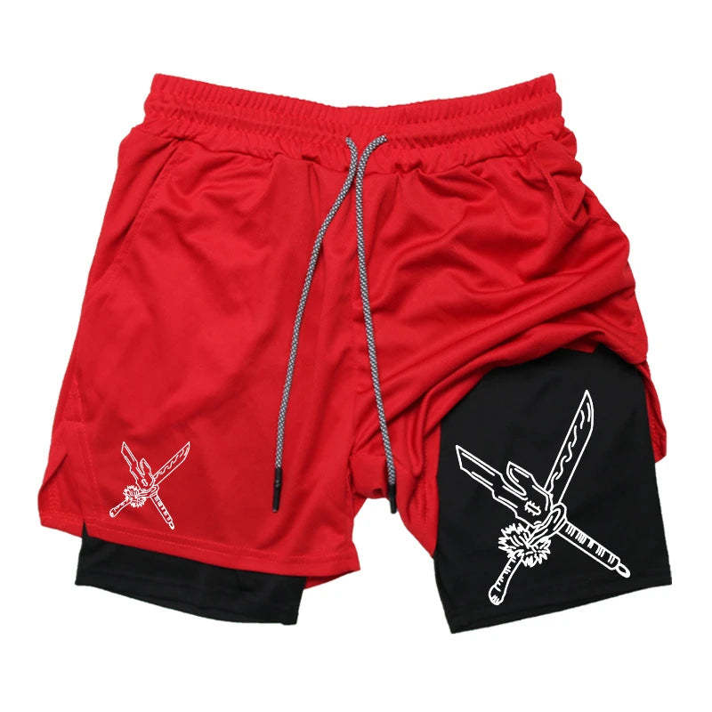Double Sword Gym Shorts-Coordom