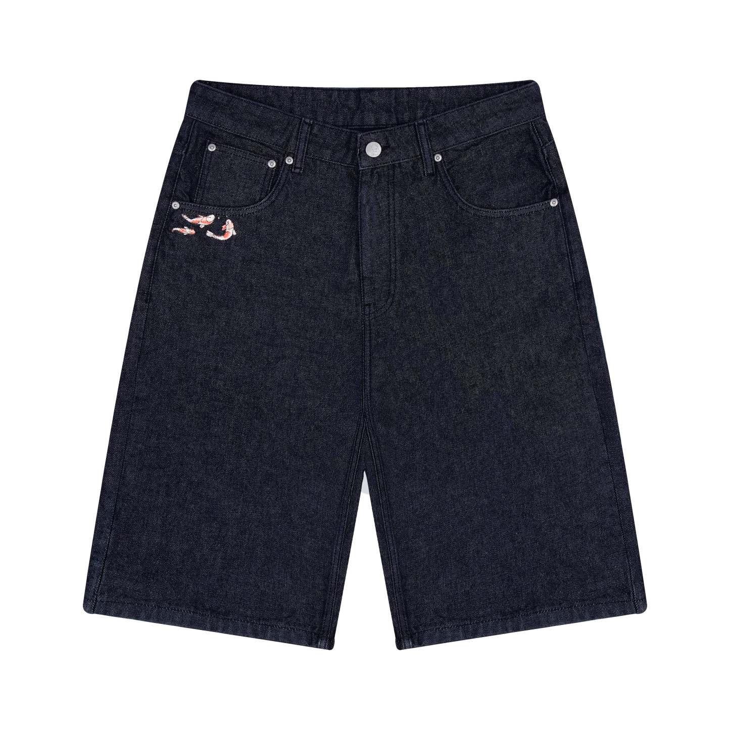 "koi fish v2" Jorts raw indigo-Coordom