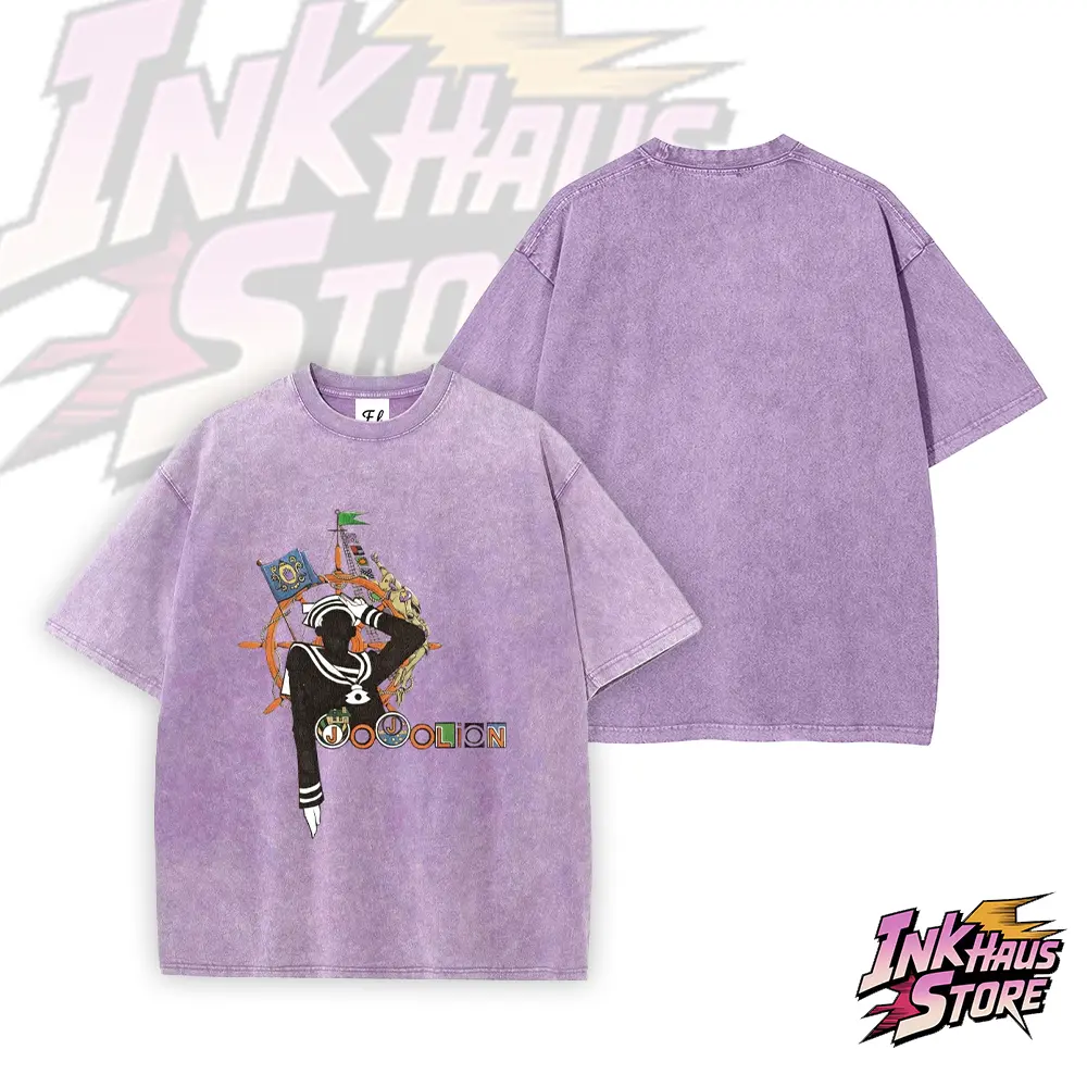 Josuke Higashikata  Jojolion JoJo's Bizarre Adventure Part 8: The Gospel of JoJo Short Sleeve Cotton Unisex Retro Wash Tee-Coordom