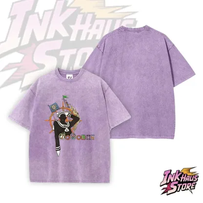Josuke Higashikata  Jojolion JoJo's Bizarre Adventure Part 8: The Gospel of JoJo Short Sleeve Cotton Unisex Retro Wash Tee-Coordom
