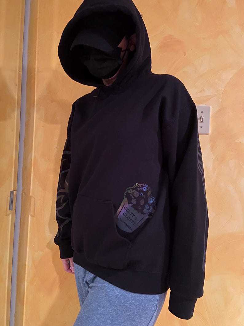 Huntr.x Rainbow Reflective Hoodie, loose fitting nighttime riding garment pullover-Coordom