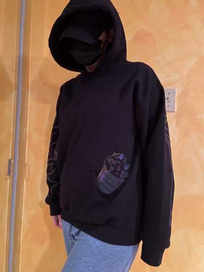 Huntr.x Rainbow Reflective Hoodie, loose fitting nighttime riding garment pullover-Coordom