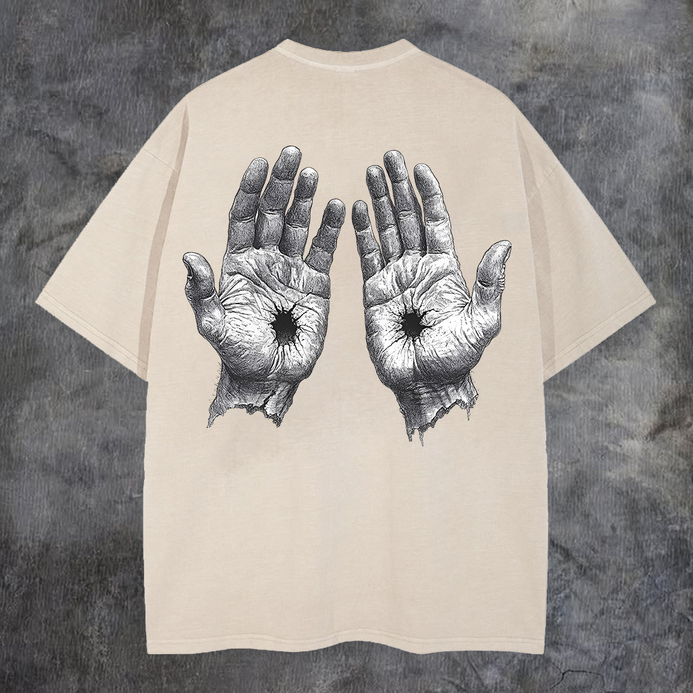 Hollow Hands Washed T-Shirt-Coordom