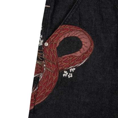 "yakuza" raw Denim black-Coordom