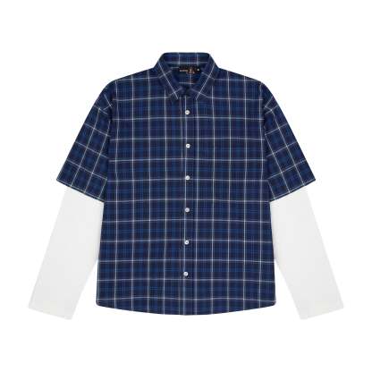 "yakuza" layered Shirt navy-Coordom