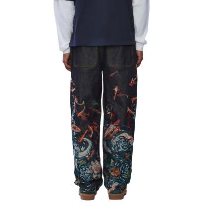"koi pond" indigo raw Denim-Coordom