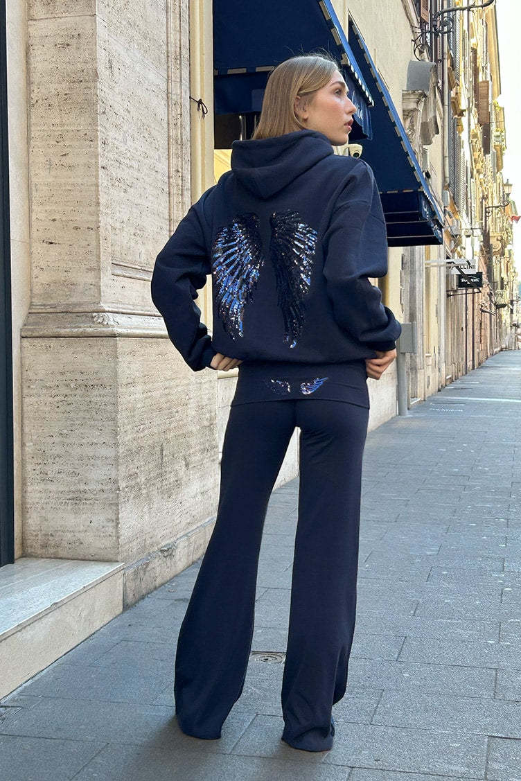 Angel Wings Sequin Hoodie-Coordom
