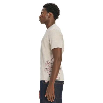 "blossom v3" ribbed T Shirt grey-Coordom