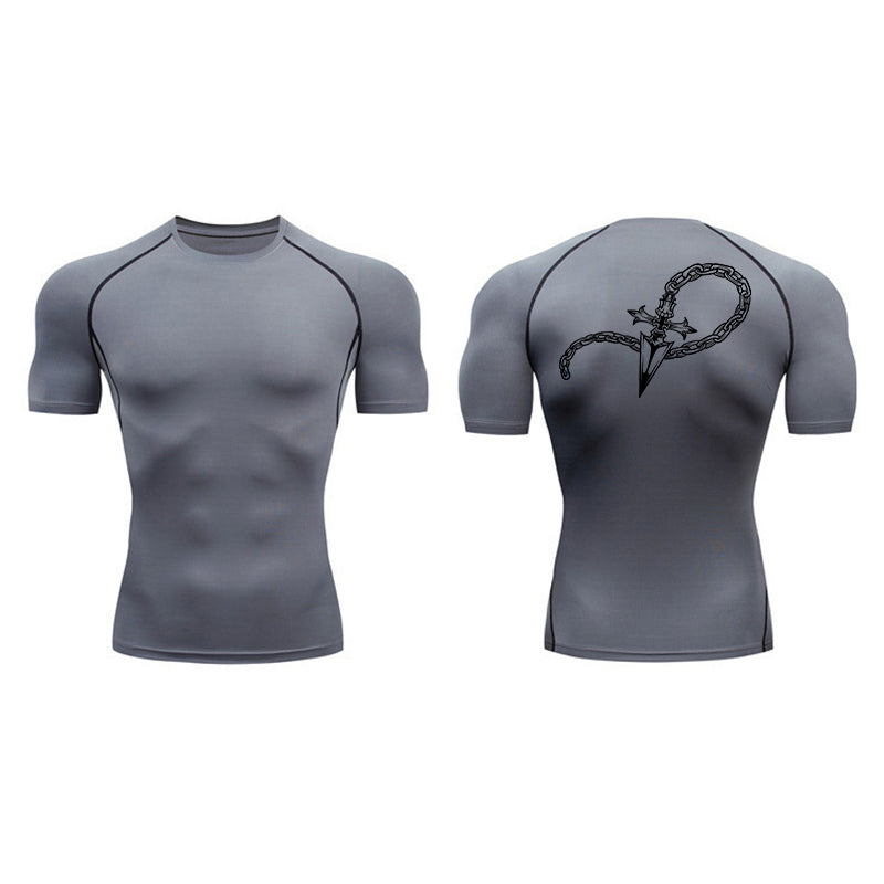 Cross Chain Compression T-Shirt-Coordom