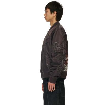 "yakuza v2" bomber Jacket deep plum-Coordom